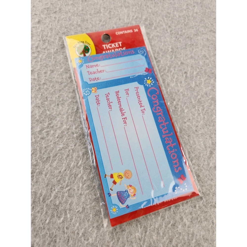 Vintage Teaching Tree Classroom Teacher ticket Awards Tear Off Booklet Student